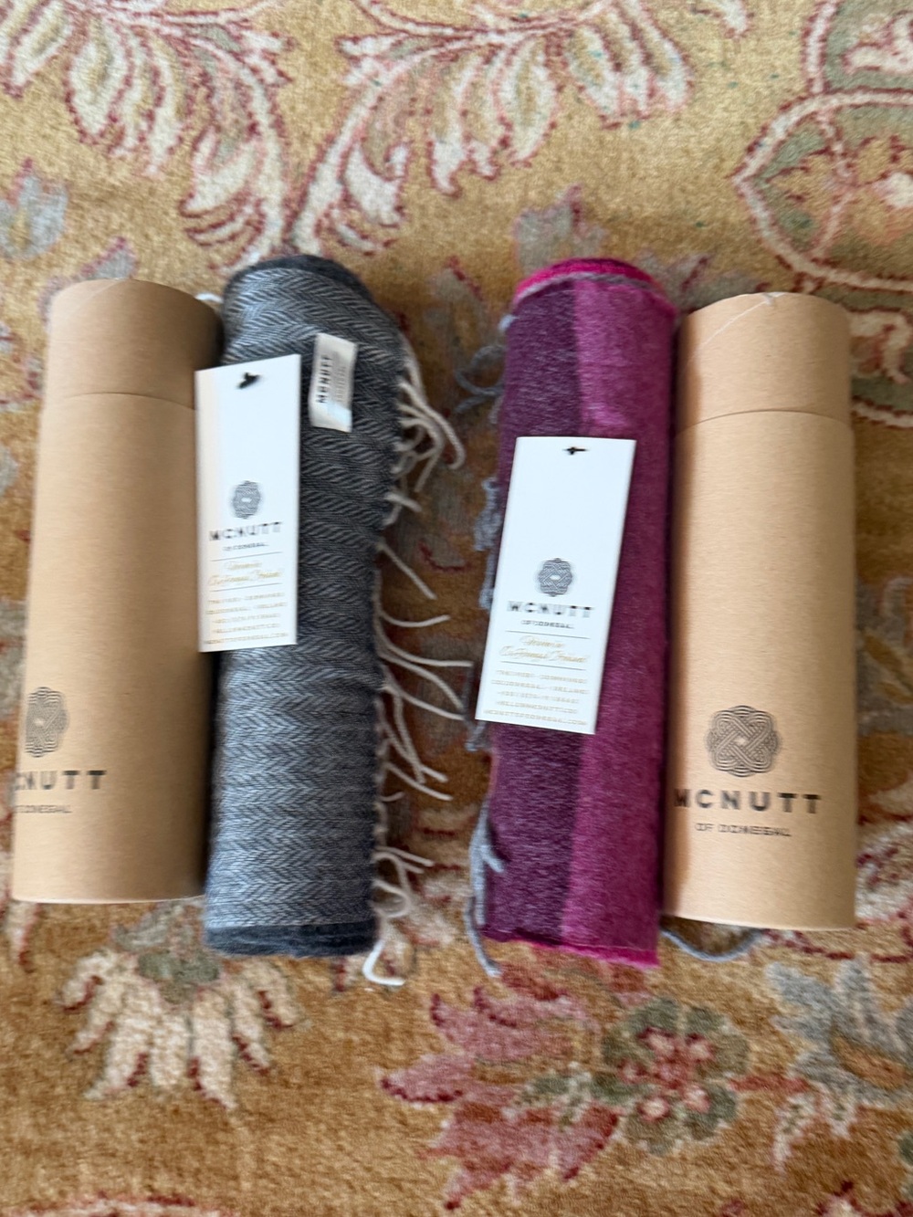 NWT McNutt of Donegal Lambswool Scarf Duo